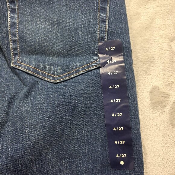 Lucky Brand Jeans Womens 4 27 Blue Authentic Straight Crop Mid Rise Distressed - Picture 6 of 15
